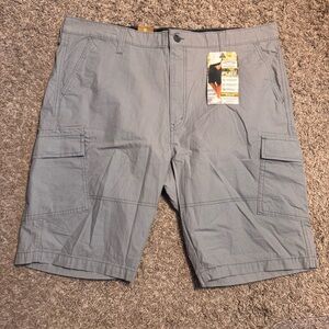 New Men's Gray Modern Flex Performance Cargo Shorts